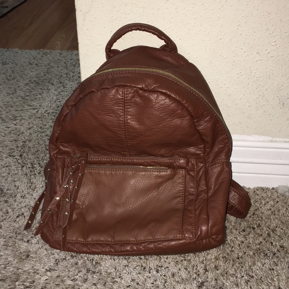 Brown backpack purse